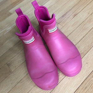 SHORT PINK HUNTER BOOTS - Size 8